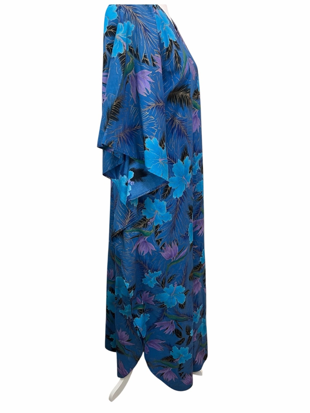 Vintage Handmade Plantation Stitchery Floral Hawaiian Dress Mumu - Picture 4 of 12